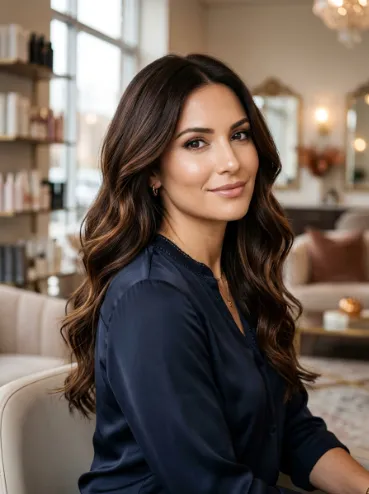 Long dark brown waves