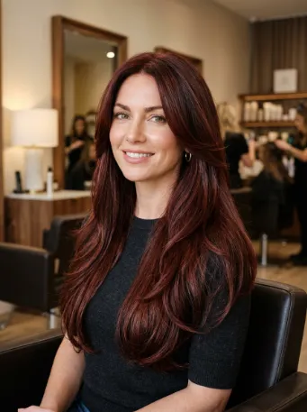 Long dark red layers