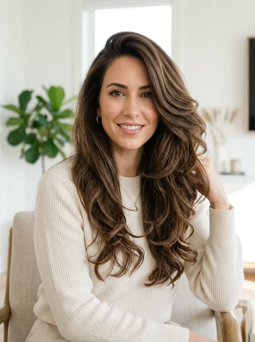 Long layers with a deep side part