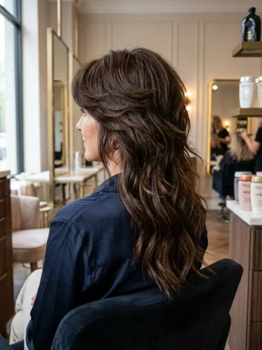 Long wolf cut