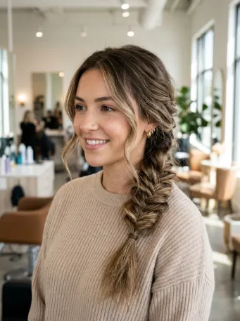 Loose fishtail braid