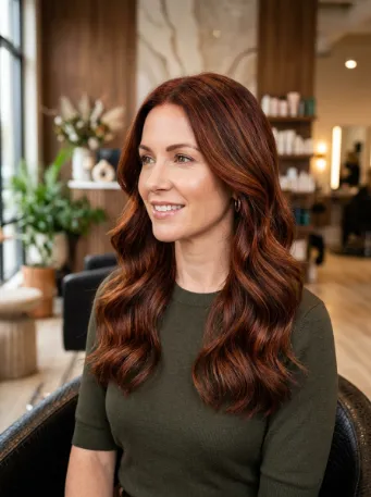 Mahogany red hair