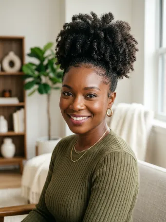 Natural hair puff