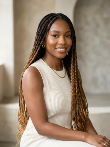 Ombre box braids