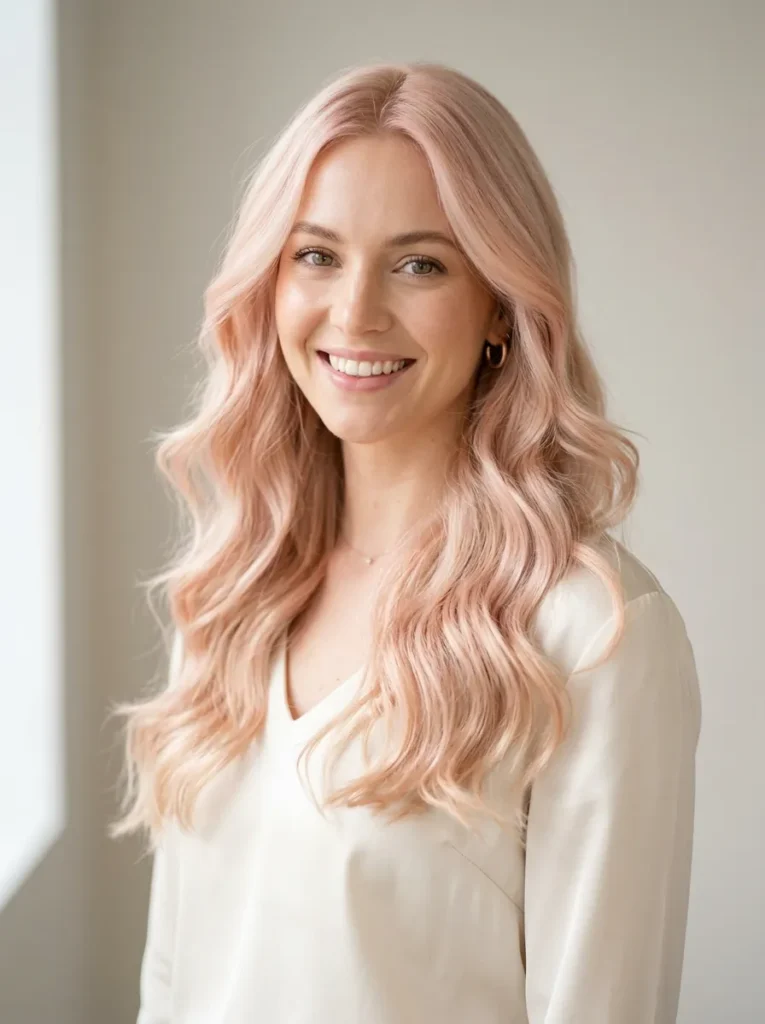 Pastel strawberry blonde