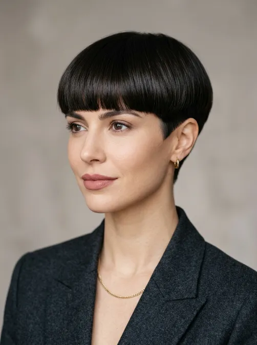 Pixie with full fringe