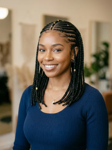 Shoulder length fulani braids