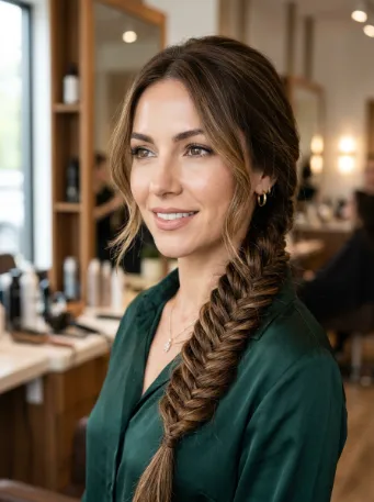 Side fishtail braid