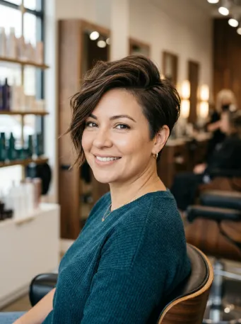 Side swept bangs