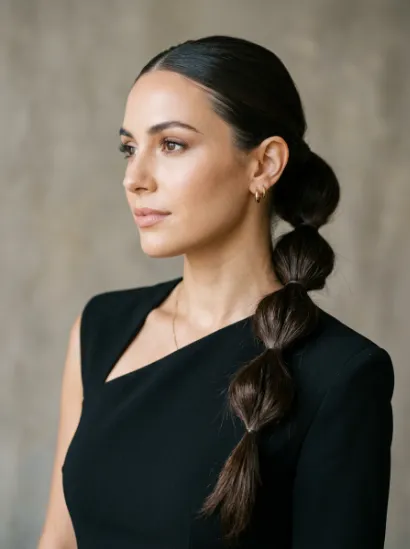 Side tiered ponytail