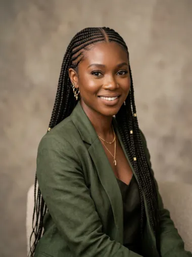 Single center braid fulani style