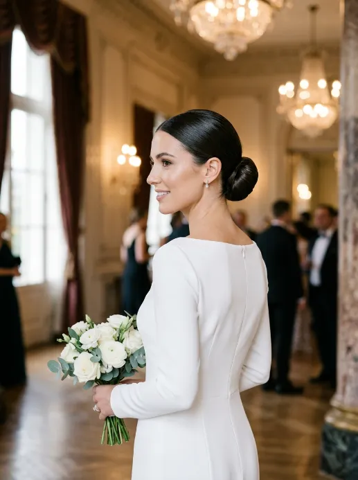 Sleek chignon