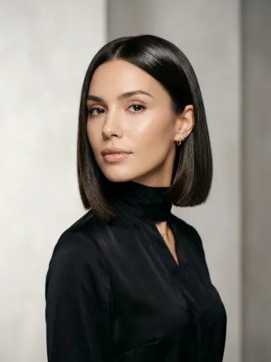 Sleek straight bob