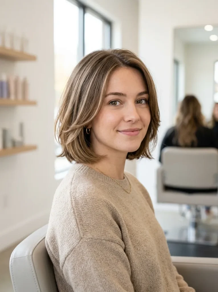 Soft layered bob