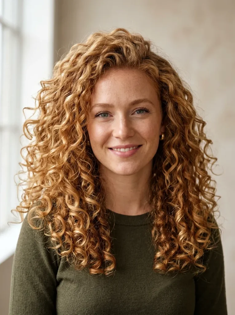 Strawberry blonde curls