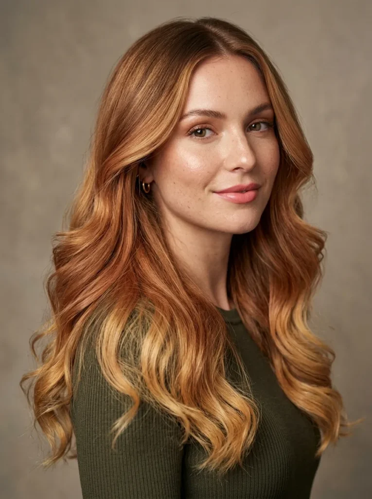 Strawberry blonde ombre