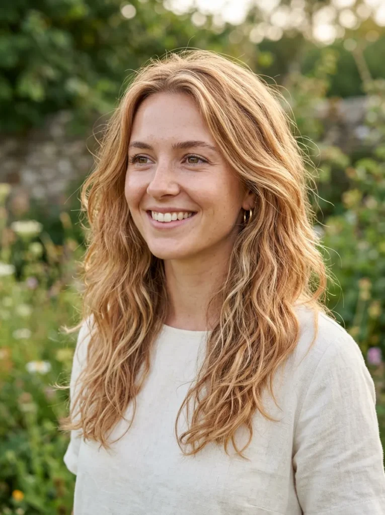 Sun kissed strawberry blonde
