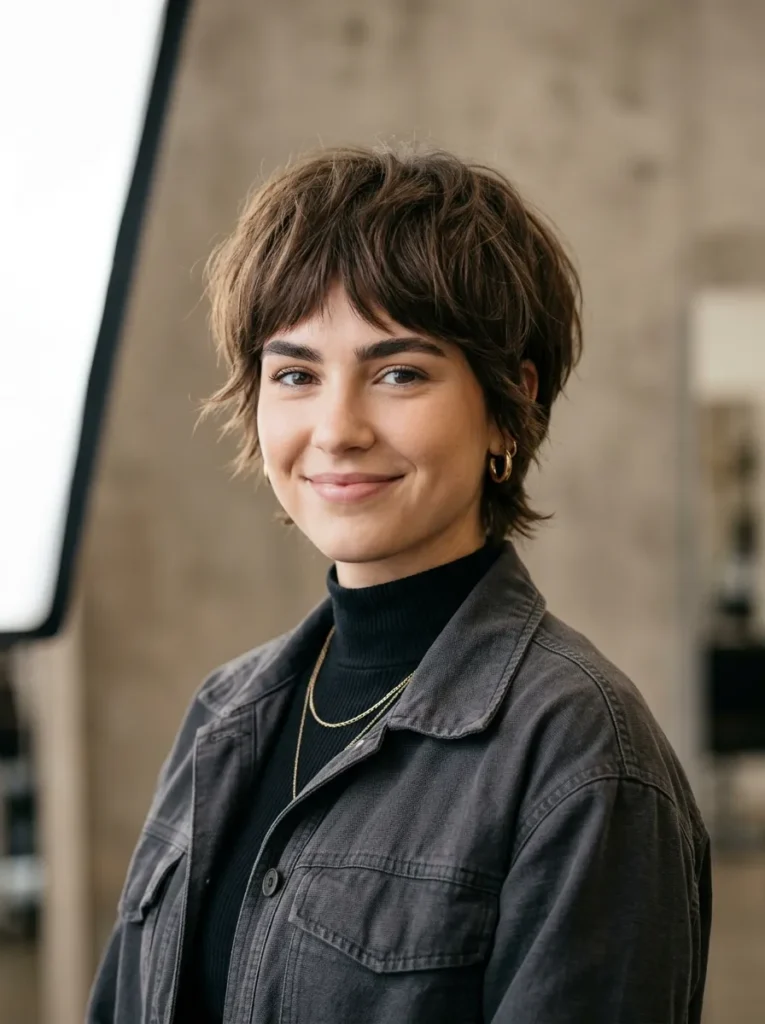 Textured bowl cut with choppy ends