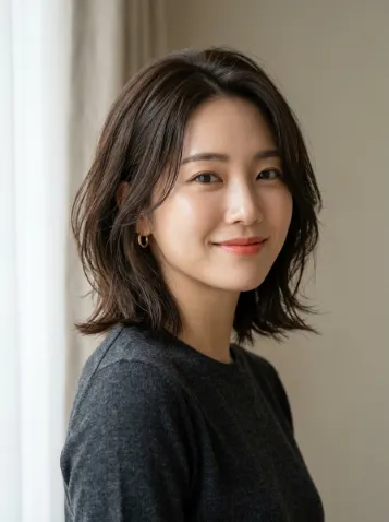 Textured layered bob