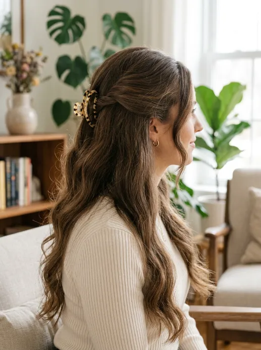The classic half up half down