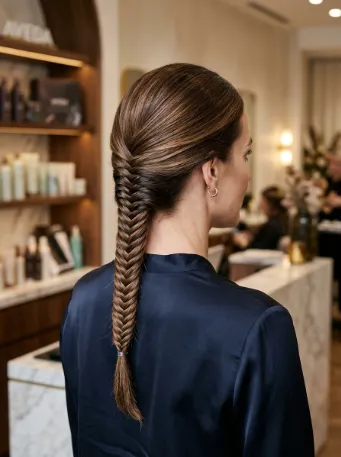 Tight fishtail braid