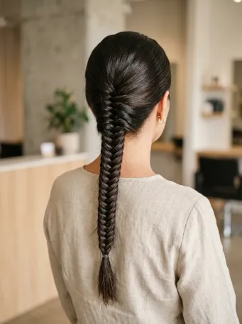 Traditional fishtail braid