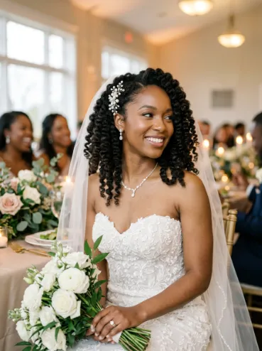Twist out bridal curls