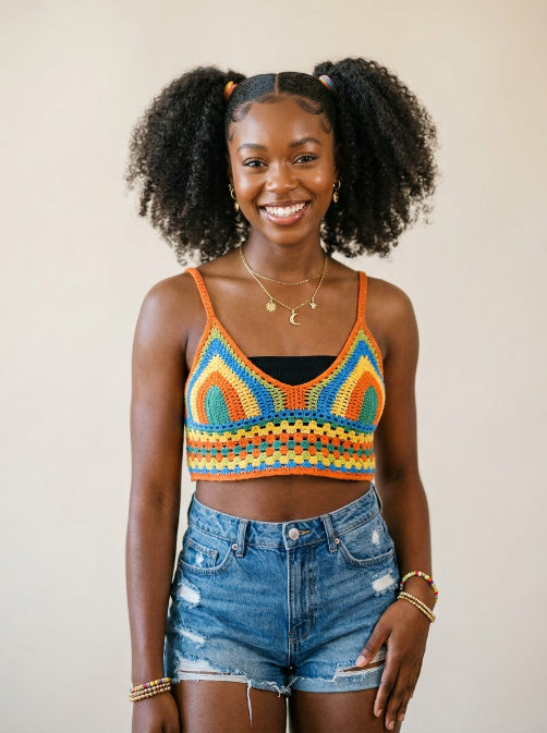 Two ponytails — space buns style