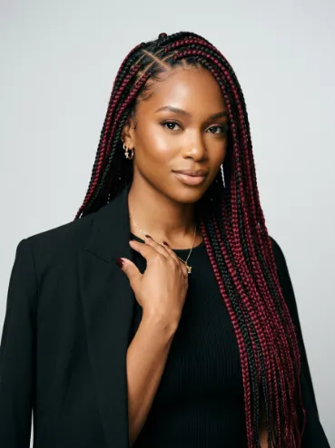 Two tone box braids