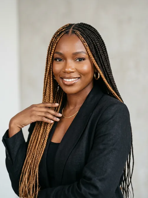 Two tone knotless braids