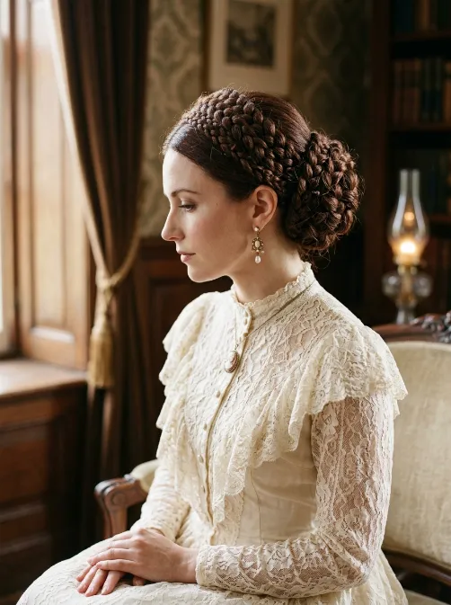 Victorian braided updo