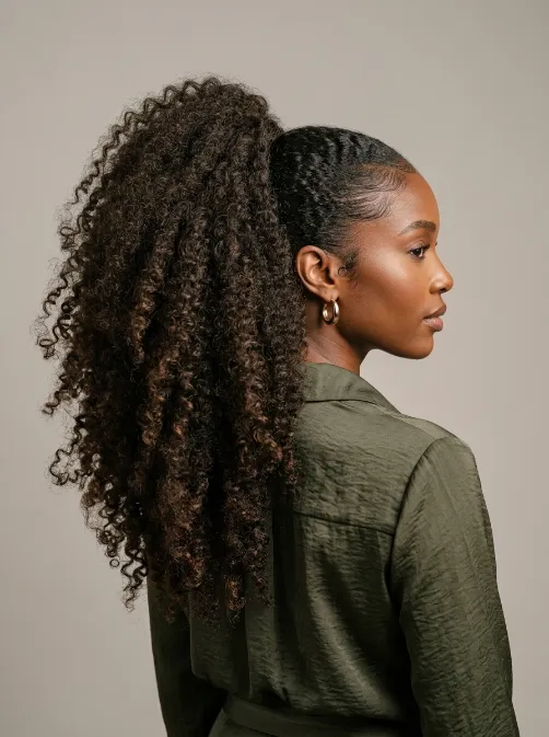 Voluminous ponytail