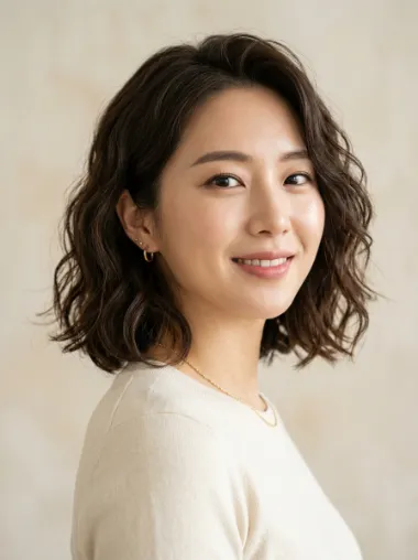Wavy layered bob