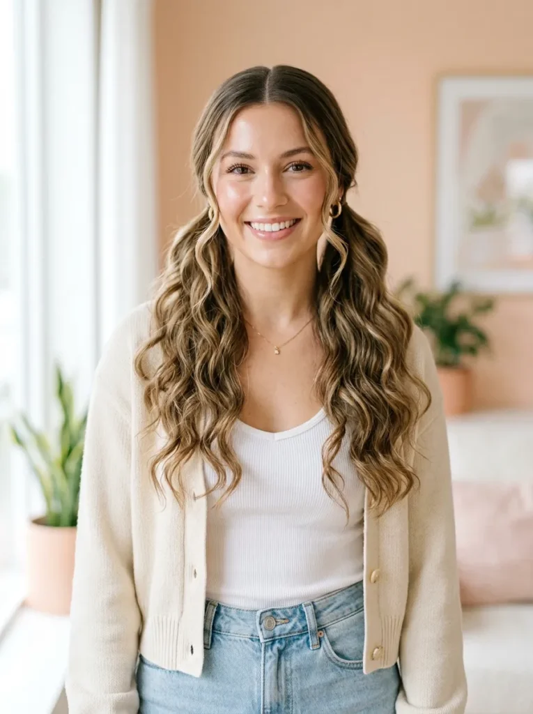 Wavy pigtails
