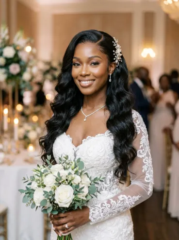 Wig styled for the big day
