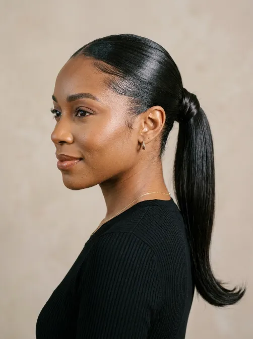 Wrapped ponytail
