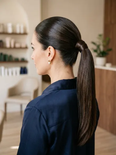 Wrapped ponytail