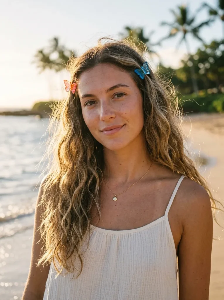 Beach waves with a clip pair
