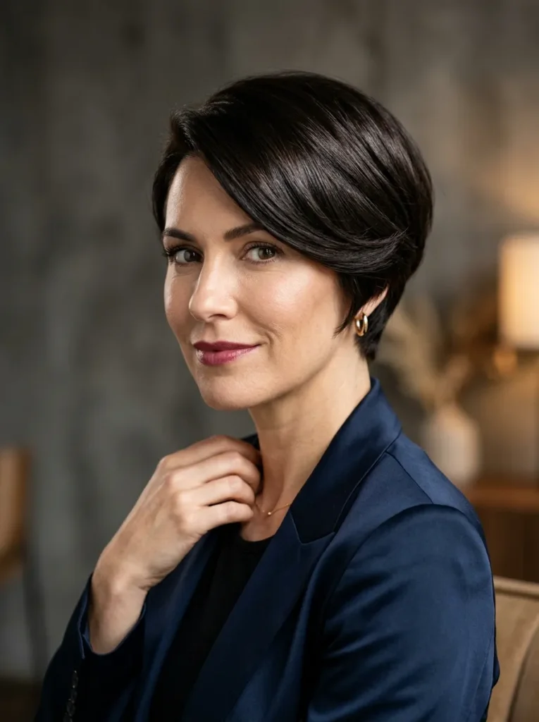 Dark brunette bixie
