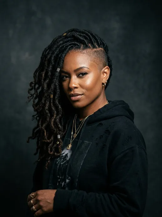 Edgy undercut locs