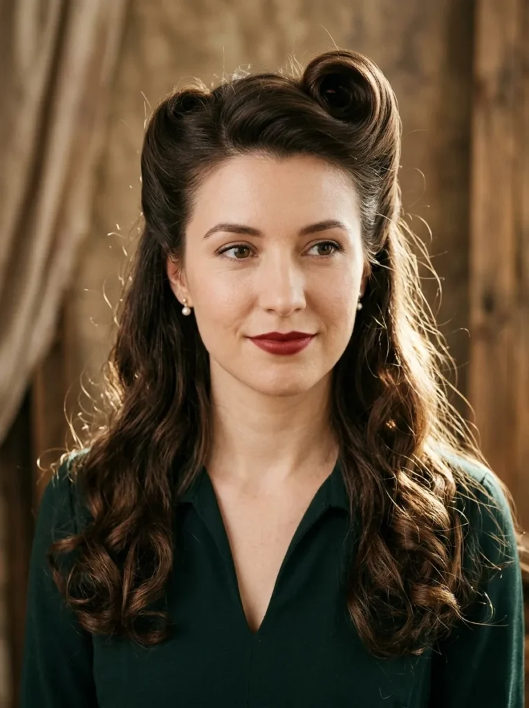 Half up victory roll