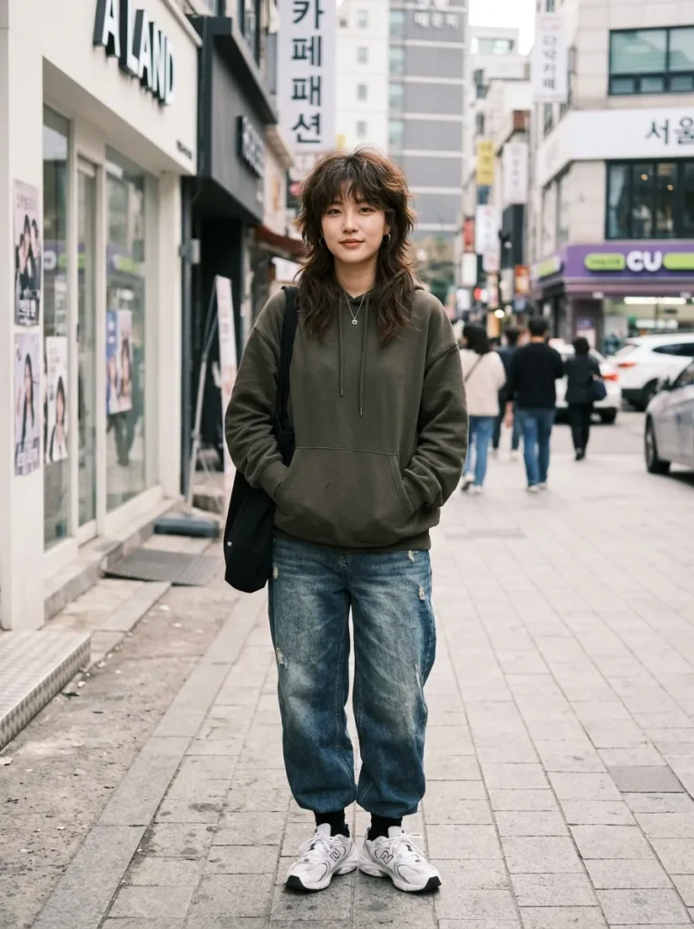 Korean wolf cut