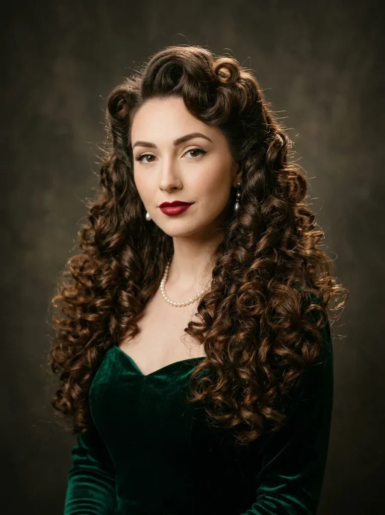Long pin curl set