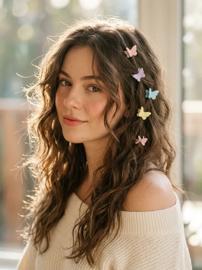 Loose waves with scattered clips