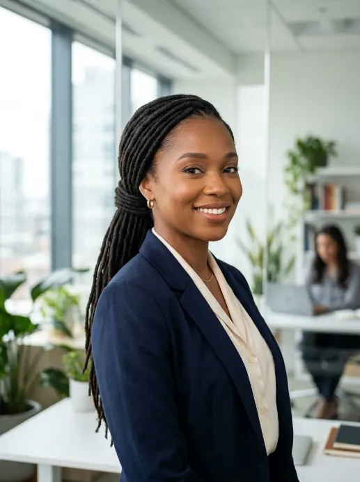Office ready low ponytail