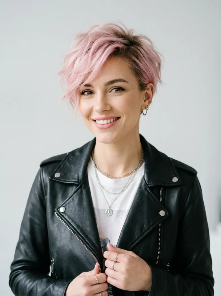 Pastel pink pixie