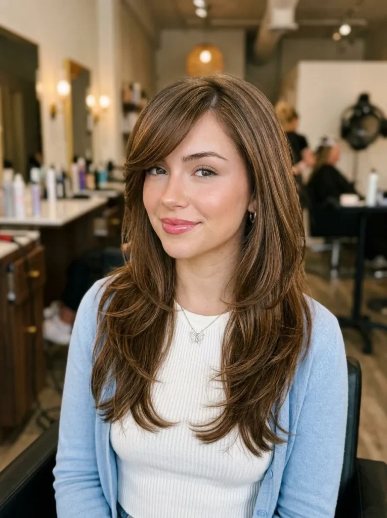 Side swept bangs