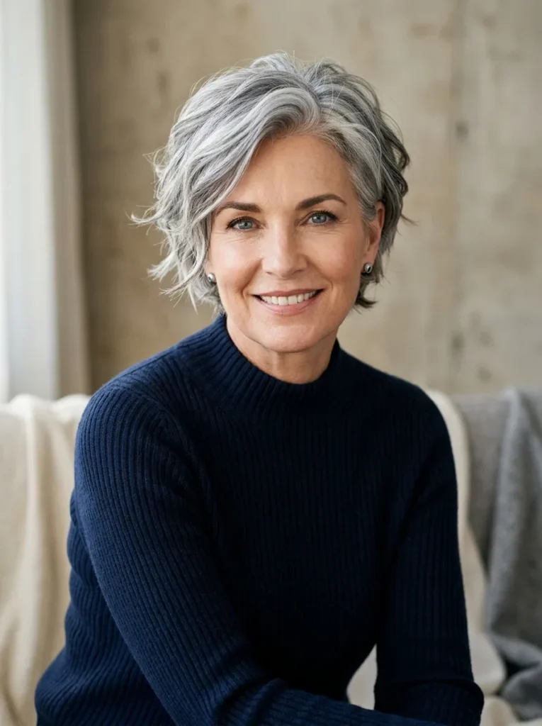 Silver and gray bixie