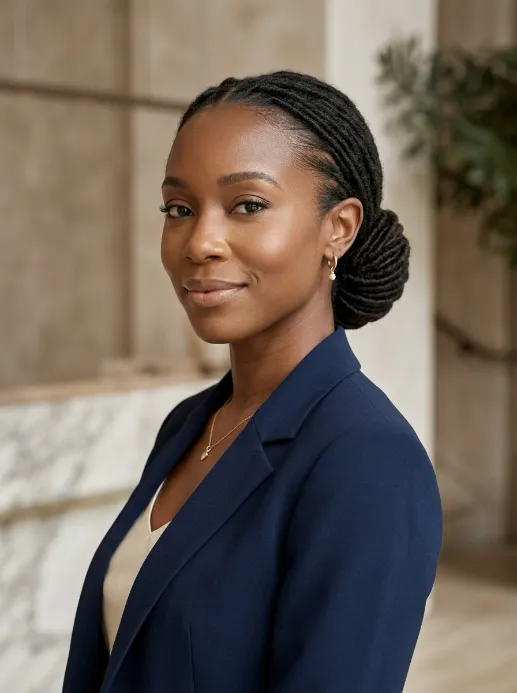 Sleek and polished low bun
