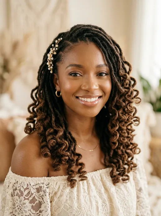 Soft and romantic curls